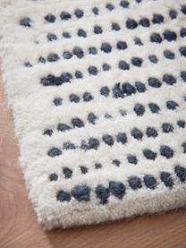 Tappeto in lana tessuto a mano con motivo a onde Waverly, 100% lana
Nel caso dei tappeti di lana, le fibre possono staccarsi nelle prime settimane di utilizzo, questo e la formazione di lanugine si riducono con l'uso quotidiano, Bianco, nero, Larg. 160 x Lung. 230 cm (taglia M)
