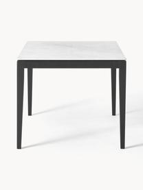 Mesa de comedor en look mármol Jackson, tamaños diferentes, Tablero: piedra cerámica con aspec, Madera de roble pintado en negro, An 140 x F 90 cm