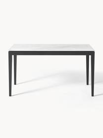 Mesa de comedor en look mármol Jackson, tamaños diferentes, Tablero: piedra cerámica con aspec, Madera de roble pintado en negro, An 140 x F 90 cm