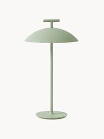 Lámpara de mesa LED regulable Mini Geen-A, portátil, Metal con pintura en polvo, Verde salvia, Ø 20 x Al 36 cm