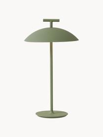 Zewnętrzna lampa stołowa LED z funkcją przyciemniania Mini Geen-A, Metal malowany proszkowo, Szałwiowy zielony, Ø 20 x W 36 cm