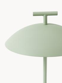 Lámpara de mesa LED para interior/exterior Mini Geen-A, portátil, Metal con pintura en polvo, Verde salvia, Ø 20 x Al 36 cm