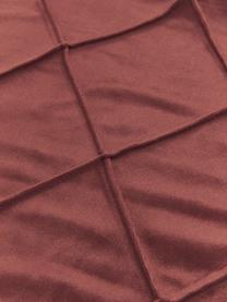 Samt-Kissenhülle Nobless mit erhabenem Rautenmuster, 100% Polyestersamt, Weinrot, B 50 x L 50 cm