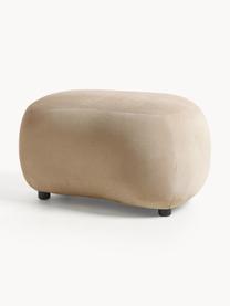 Hocker Alba, Bezug: 97 % Polyester, 3% Nylon , Füße: Kunststoff Dieses Produkt, Webstoff Beige, B 70 x H 42 cm, gebogen links