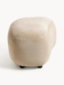 Hocker Alba, Bezug: 97 % Polyester, 3% Nylon , Füße: Kunststoff Dieses Produkt, Webstoff Beige, B 70 x H 42 cm, gebogen links