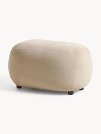 Hocker Alba, Bezug: 97 % Polyester, 3% Nylon , Füße: Kunststoff Dieses Produkt, Webstoff Beige, B 70 x H 42 cm, gebogen links