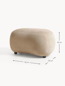 Hocker Alba, Bezug: 97 % Polyester, 3% Nylon , Webstoff Beige, B 70 x H 42 cm, gebogen links