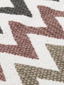 Badvorleger Havanna mit Zickzack-Muster und Fransen, 100% Baumwolle, Mehrfarbig, 60 x 90 cm