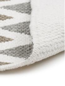 Tapis de bain à imprimé zigzag et à franges Havanna, Multicolore