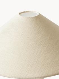 Lámpara de mesa grande de lino Ilena, Pantalla: lino, Estructura: lino, Cable: cubierto de tela, Blanco Off White, Ø 40 x Al 52 cm