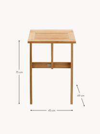 Table de jardin pliante en teck Balcony, Bois de teck, Bois de teck, larg. 45 x prof. 49 cm