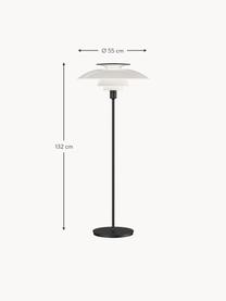 Malá stmívatelná stojací lampa PH 80, Černá, bílá, V 132 cm