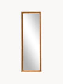 Specchio da parete barocco Muriel, Cornice: legno massiccio rivestito, Retro: pannello di fibra a media, Superficie dello specchio: lastra di vetro, Dorato, Larg. 50 x Alt. 150 cm