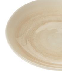 Platos hondos artesanales Pure, 6 uds., Cerámica, Beige, blanco, Ø 23 cm