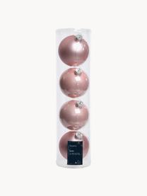 Boules de Noël Evergreen, sets de différentes tailles, Rose pâle, Ø 10 cm, 4 pièces