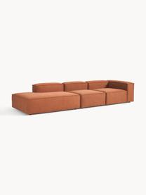 Diván modular grande Lennon, Tapizado: poliéster Alta resistenci, Estructura: madera de pino maciza, ma, Patas: plástico, Tejido terracota, An 357 x F 119 cm, reposabrazos izquierdo