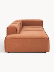 Diván modular grande Lennon, Tapizado: poliéster Alta resistenci, Estructura: madera de pino maciza, ma, Patas: plástico Este producto es, Tejido terracota, An 357 x F 119 cm, reposabrazos izquierdo