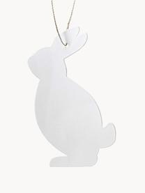 Veľkonočné dekorácie Hare, 4 ks, Nehrdzavejúca oceľ, práškový náter, Biela, Š 4 x H 6 cm