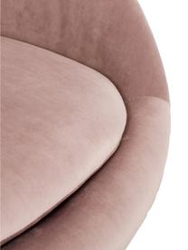 Fluwelen fauteuil Center in oudroze, Bekleding: polyester fluweel, Frame: gepoedercoat metaal, Fluweel oudroze, B 82 x D 71 cm