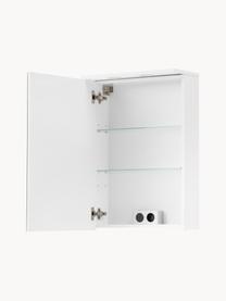 Bad-Spiegelschrank Palladia mit LED-Beleuchtung, Korpus: Spanplatte mit Melaminhar, Einlegeböden: Glas, Spiegelfläche: Spiegelglas, Weiß, B 50 x H 72 cm