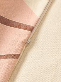 Funda de cojín Miro, 100% algodón, Tonos rojos y beige, An 45 x L 45 cm