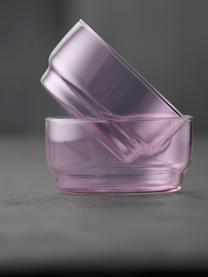 Schalen Torino uit borosilicaatglas, 2 stuks, Borosilicaatglas, Lichtroze, transparant, Ø 12 x H 6 cm