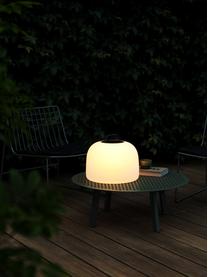 Mobile Outdoor LED-Pendelleuchte Kettle, dimmbar, Cremeweiß, Schwarz, Ø 36 x H 31 cm