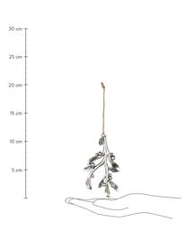 Ozdoba na stromček Serafina Mistletoe, V 11 cm, 2 ks, Odtiene striebornej, Š 7 x V 11 cm