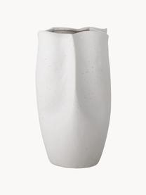 Vase de forme organique Elira, haut. 35 cm, Grès cérame, Blanc, larg. 27 x haut. 35 cm