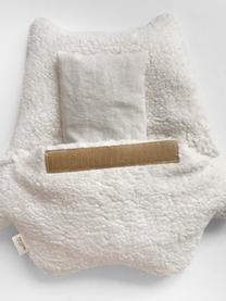 Ručně vyrobený mazlicí polštář Kitten, Polyester, Tlumeně bílá, Š 31 cm, D 33 cm