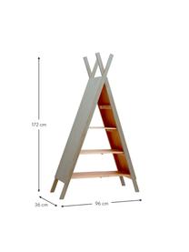 Rek Helio, Gecoat grenenhout, Grijs, grenenhoutkleurig, B 96 x H 172 cm