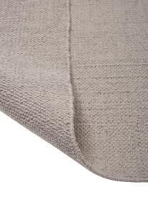 Tapis en coton fin tissé main gris Agneta, Gris