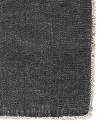 Podkładka z bawełny Edge, 6 szt., Mieszanka bawełny, efekt sprania, Ciemny szary, S 35 x D 48 cm