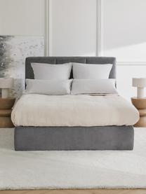 Boxspringbett Oberon, Matratze: 5-Zonen-Taschenfederkern, Füße: Kunststoff Dieses Produkt, Webstoff Anthrazit, B 180 x L 200 cm, Härtegrad H2