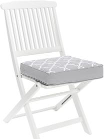 Hohes Sitzkissen Lana in Hellgrau/Weiß, Bezug: 100% Baumwolle, Grau, 40 x 40 cm