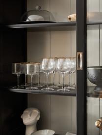 Verres à vin soufflés bouche avec bord doré Palerme, 4 pièces, Verre, Transparent, Ø 6 x haut. 21 cm, 650 ml