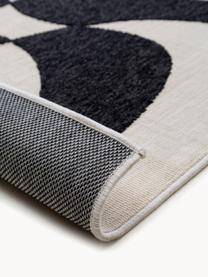 Tapis intérieur-extérieur Taro, 100 % polypropylène, Noir, blanc cassé, larg. 80 x long. 150 cm (taille XS)