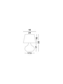 Lampa stołowa Cameron, Biały, odcienie bursztynowego, Ø 18 x W 33 cm