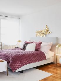 Łóżko kontynentalne premium Eliza, Nogi: lite drewno bukowe, lakie, Jasny szary, 200 x 200 cm