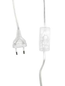 Velká stolní lampa se skleněnou podstavou a ratanovým stínidlem Zoya, Světle hnědá, transparentní, Ø 30 cm, V 51 cm