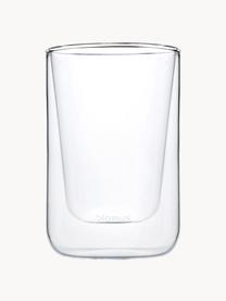 Dvojstenné sklenené poháre na kávu Nero, 2 ks, Sklo, Priehľadná, Ø 8 x V 12 cm, 250 ml