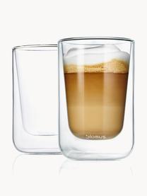 Tasses à macchiato double paroi Nero, 2 pièces, Verre, Transparent, Ø 8 x haut. 12 cm, 250 ml