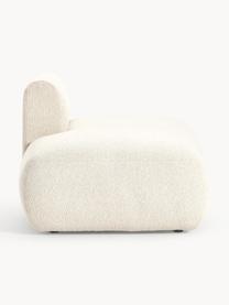 Diván modular en tejido bouclé Sofia, Tapizado: tejido bouclé (100% polié, Estructura: madera de pícea, aglomera, Patas: plástico Este producto es, Bouclé blanco Off White, An 159 x F 103 cm, respaldo izquierdo