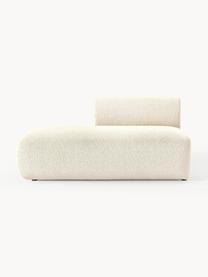 Diván modular en tejido bouclé Sofia, Tapizado: tejido bouclé (100% polié, Estructura: madera de pícea, aglomera, Patas: plástico Este producto es, Bouclé blanco Off White, An 159 x F 103 cm, respaldo izquierdo