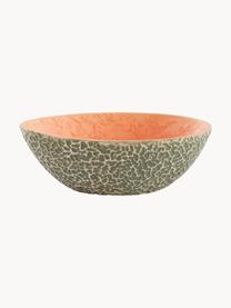 Ovale Servierschale Cantalope, Keramik, Orange, Olivgrün, B 22 x L 30 cm