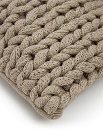 Housse de coussin grosse maille Adyna, Beige