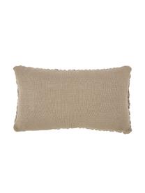 Funda de cojín artesanal de punto grueso Adyna, 100% poliacrílico, Beige, An 30 x L 50 cm