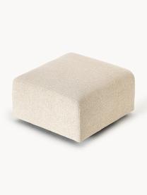 Bouclé Sofa-Hocker Lena, Bezug: Bouclé (93 % Polyester, 6, Gestell: Kiefernholz, Schichtholz,, Füße: Kunststoff, Bouclé Hellbeige, B 76 x T 76 cm