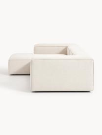 Modulares Ecksofa Lennon aus Leinen-Mix, Bezug: 50 % Viskose, 25 % Leinen, Gestell: Fichtenholz, Sperrholz, m, Leinen-Mix Beige, B 327 x T 180 cm, Eckteil links