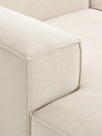 Modulares Ecksofa Lennon aus Leinen-Mix, Bezug: 50 % Viskose, 25 % Leinen, Gestell: Fichtenholz, Sperrholz, m, Leinen-Mix Beige, B 327 x T 180 cm, Eckteil links